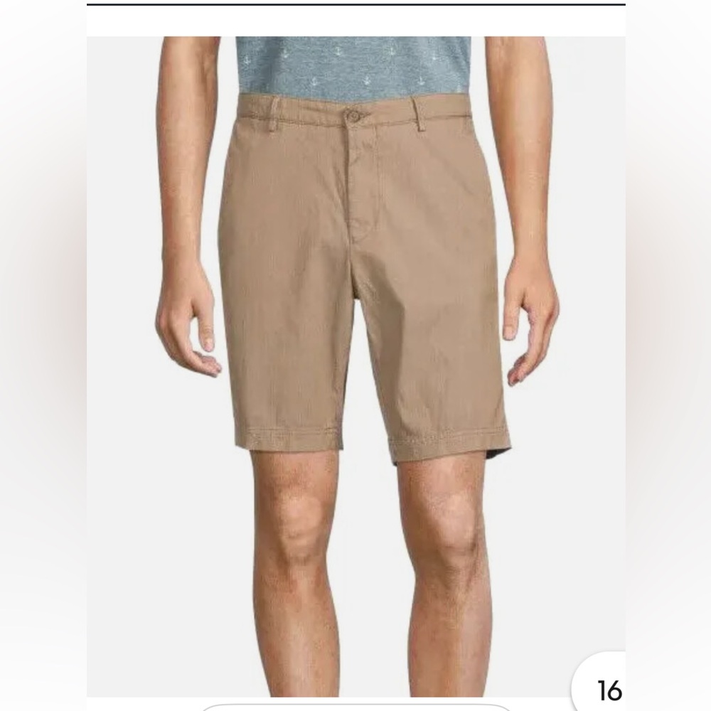 Boss Men's Tan Flat-Front Chino Shorts
